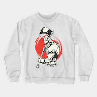 Nordic Viking with Scythe Crewneck Sweatshirt